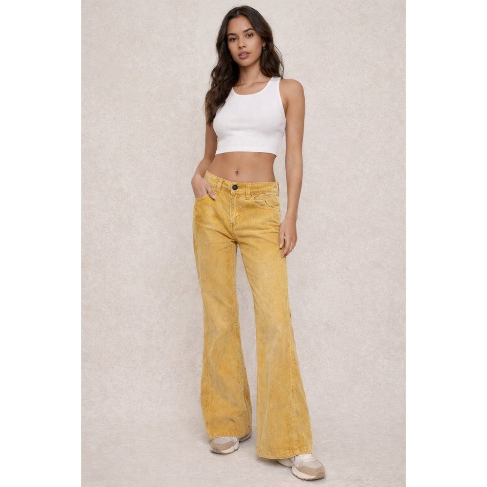 NWT Urban Outfitters Ecote Mustard Yellow Corduroy Flare Pants